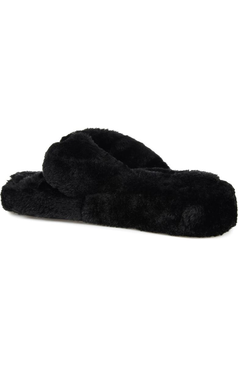 Journee Collection Dream Faux Fur Slipper, Alternate, color,