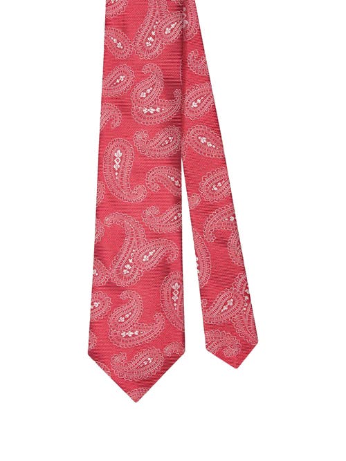 Robert Talbot Robert Paisley Twill Best Of Class Necktie In Red