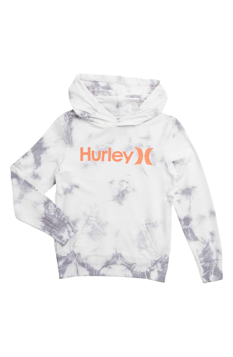 Hurley Salt Water Washed Hooded Pullover, Main, color, 001White