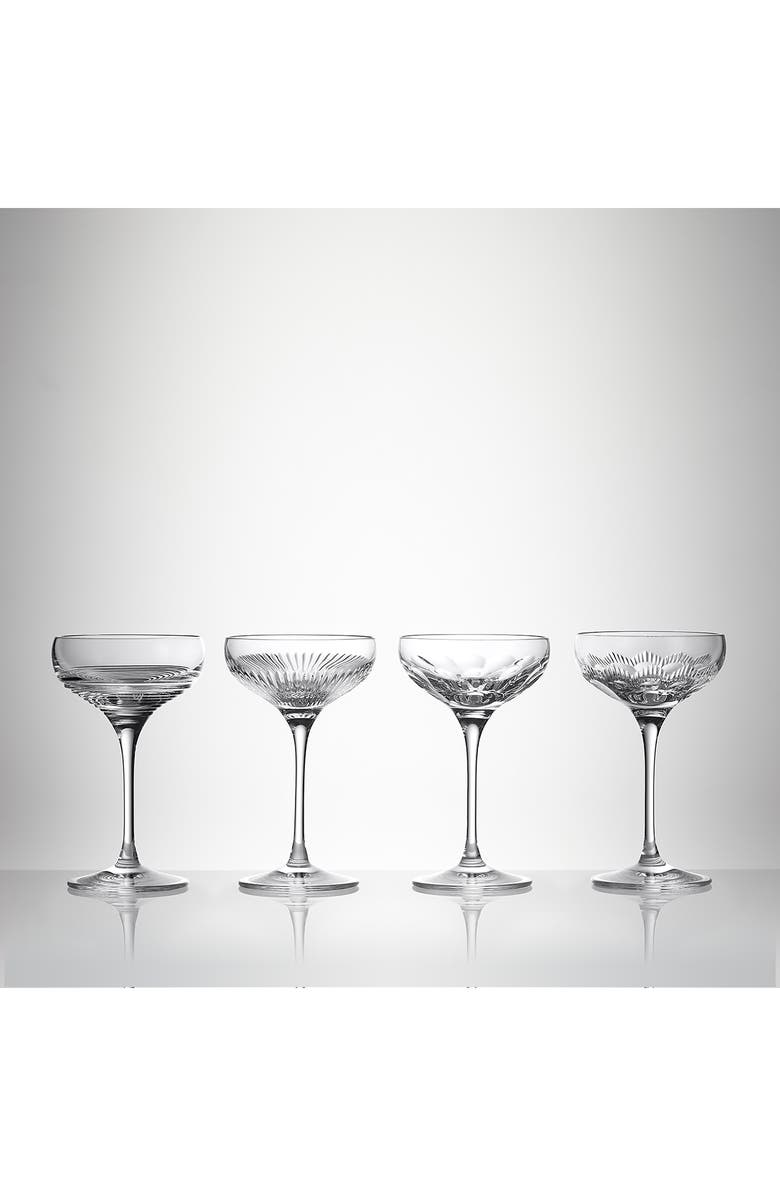 Waterford Mixology Mixed Set of 4 Coupe Glasses, Alternate, color,