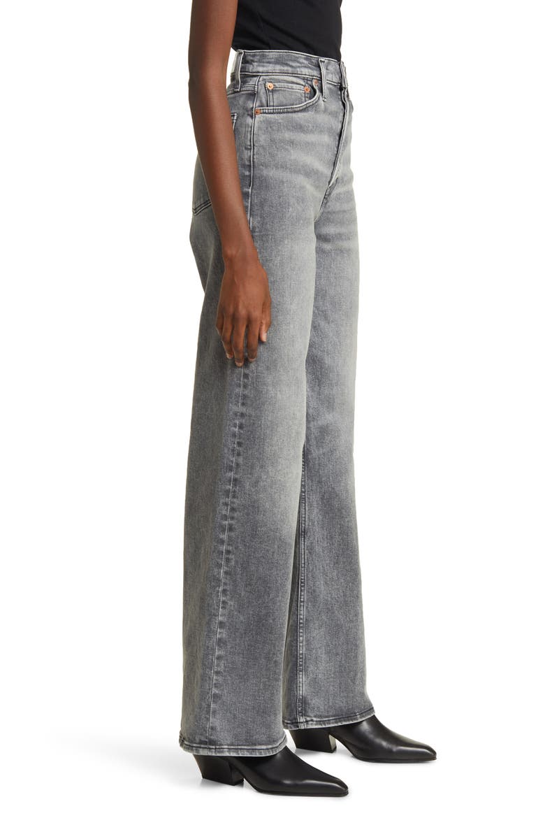 '70s Wide Leg Jeans, Alternate, color, SILVER FADE