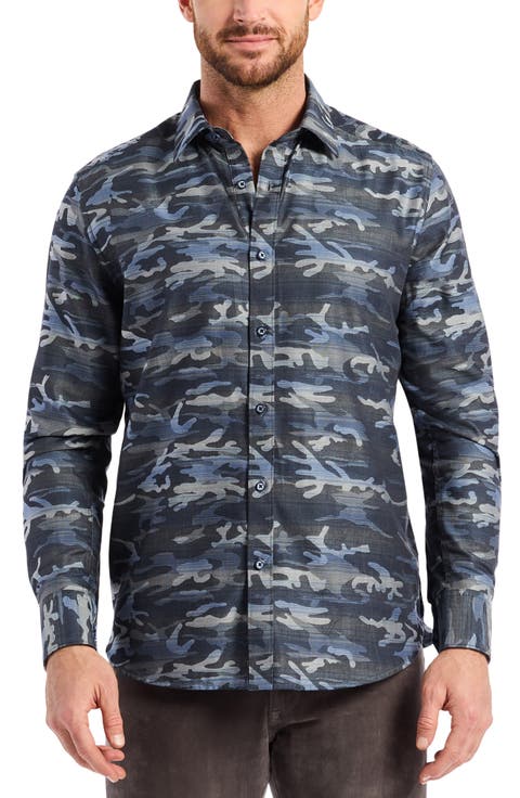 Harrington Camouflage Button-Up Shirt
