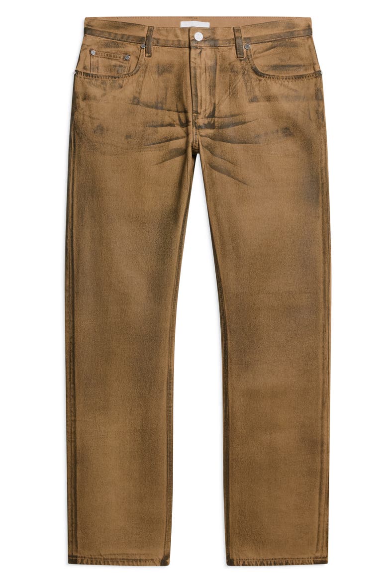 Worker Organic Cotton Straight Leg Jeans, Alternate, color, WAXED OIL STAIN - 26W