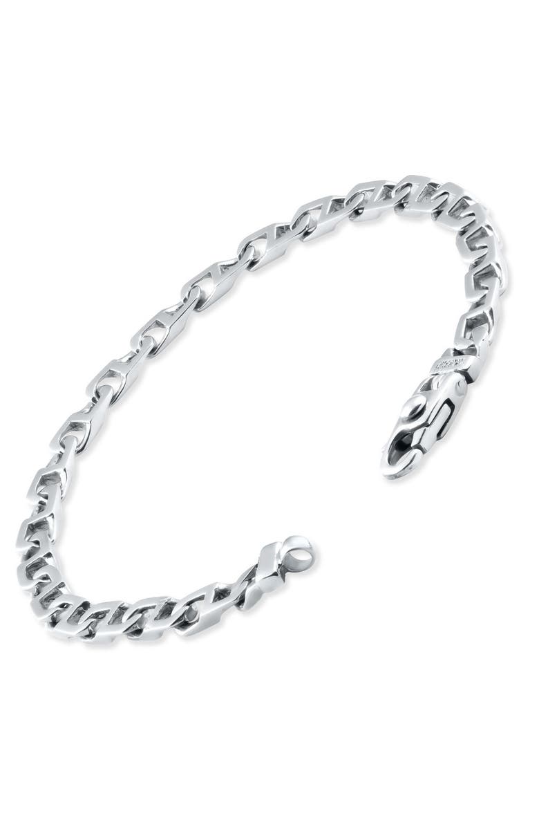 Bliss Diamond Men's Marine Link 14k Gold (16gram) or Platinum (26gram) 6mm Bracelet 8.5", Alternate, color, 