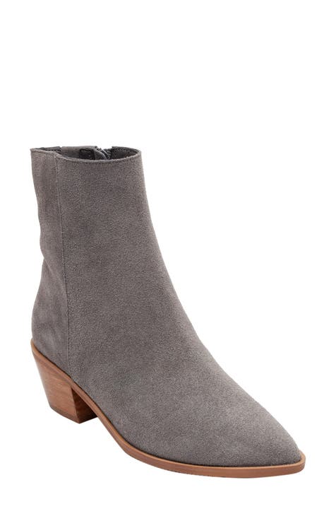 Gray suede ankle boots hotsell