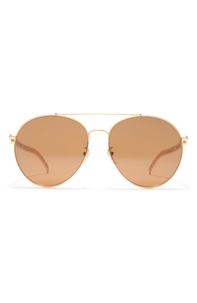Gucci 61mm Oval Metal Frame Sunglasses | Nordstromrack display picture 2