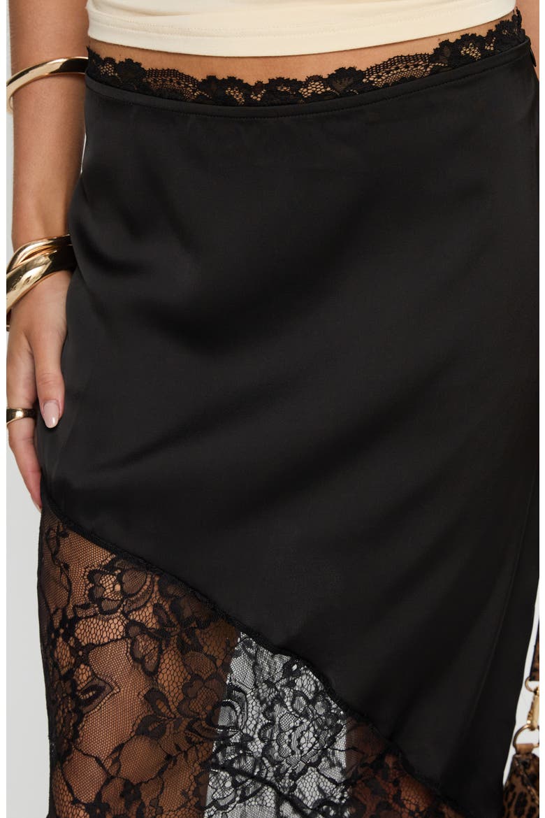 Castelli Lace Maxi Skirt, Alternate, color, BLACK