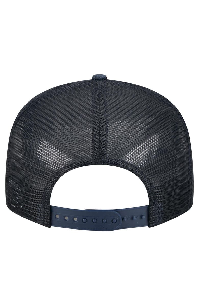 New Era Men's New Era  Navy New York Yankees Split Panel 9FIFTY Trucker Snapback, Alternate, color, 