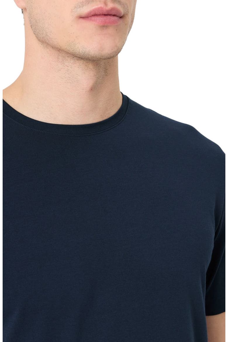 Luxe Essential Classic Fit Crewneck Tee Made With Organic Cotton, Alternate, color, Navy