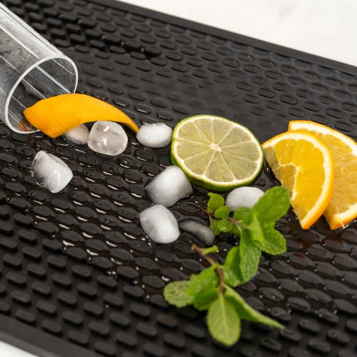 A Bar Above Black Silicone Bar Mat, 12x18" In Black