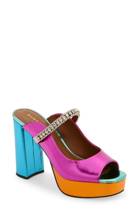 Duke Platform Peep Toe Mule (Women)