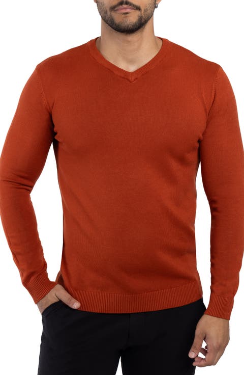 V-Neck Rib Knit Sweater