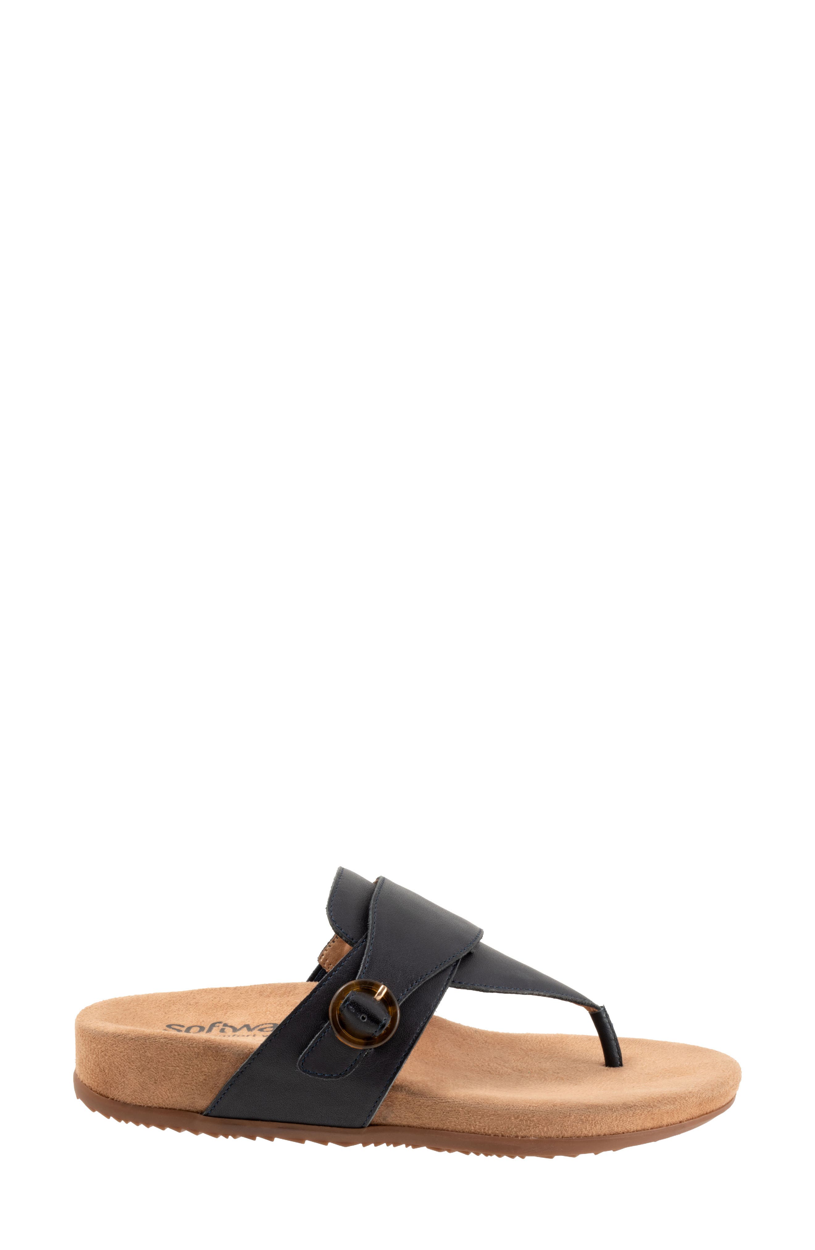 SoftWalk<sup>®</sup> Belize T-Strap Sandal, Alternate, color, Navy