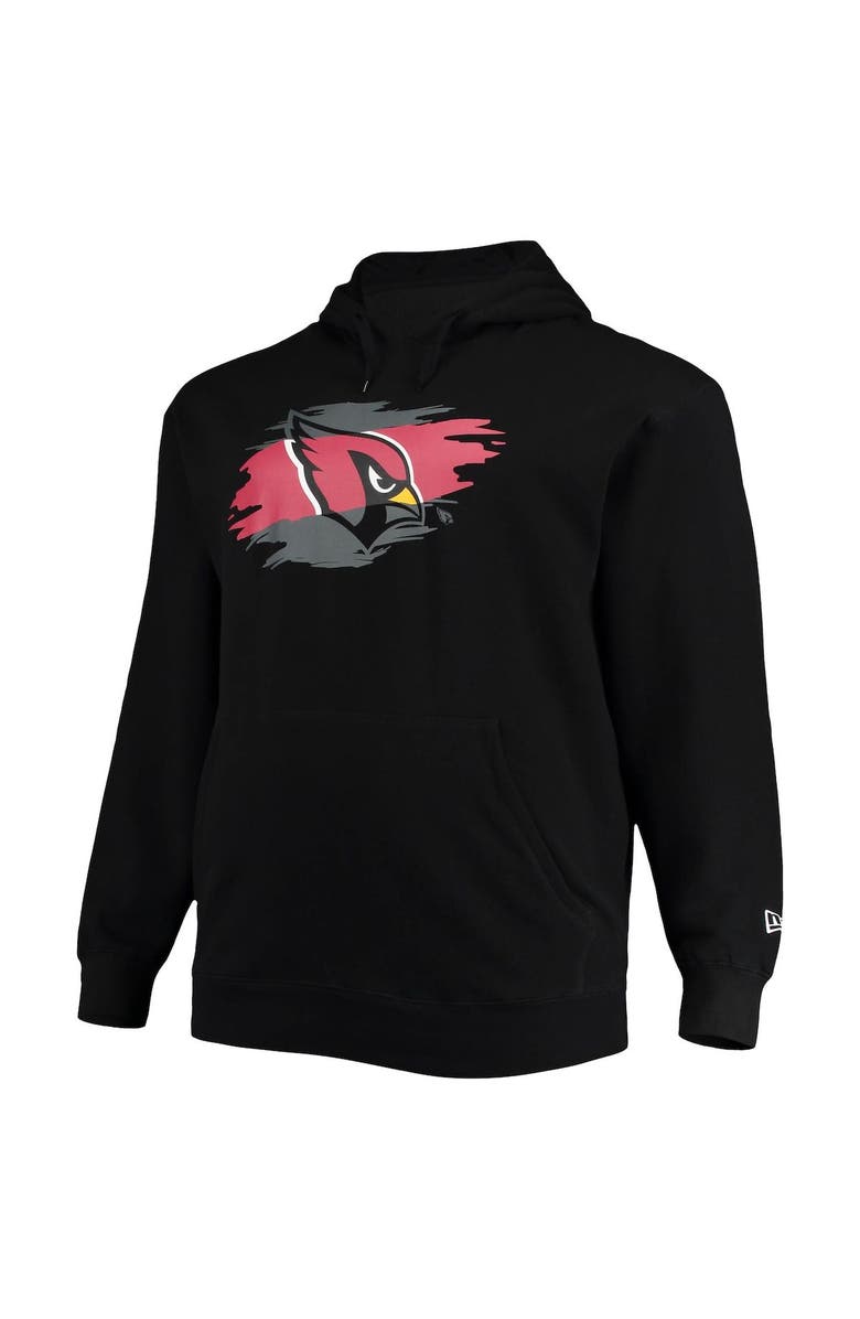 New Era Men's New Era Black Arizona Cardinals Big & Tall Primary Logo Pullover Hoodie, Alternate, color, Black