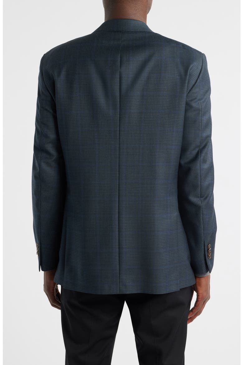 Flynn Classic Fit Dark Green Check Wool Sport Coat, Alternate, color, GREEN