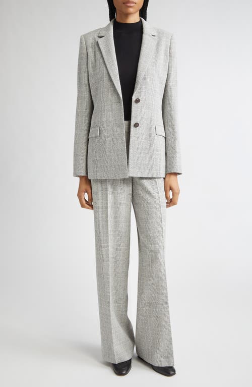 Lafayette 148 New York Glen Plaid Bouclé Knit Blazer