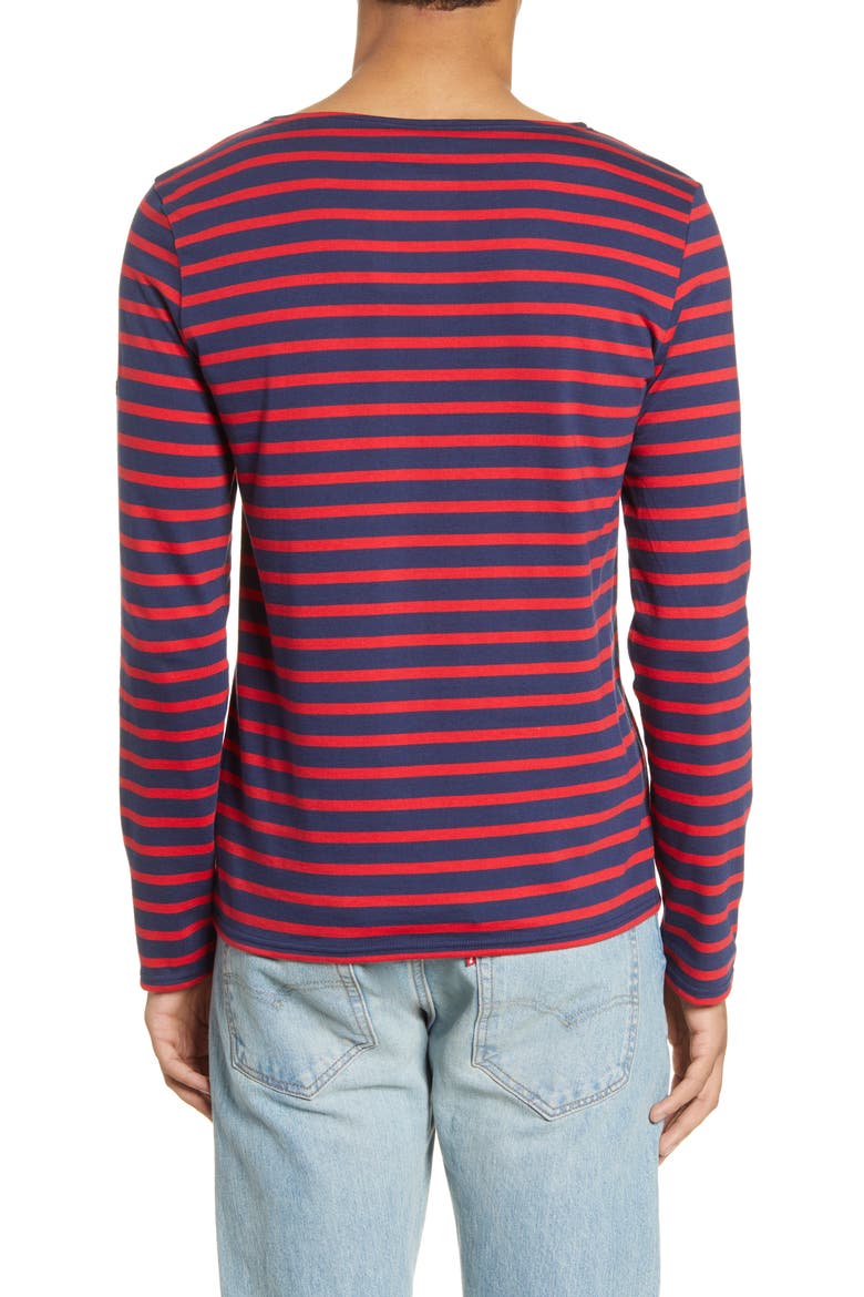 Minquiers Moderne Striped Sailor Shirt, Alternate, color, MARINE/TULIPE