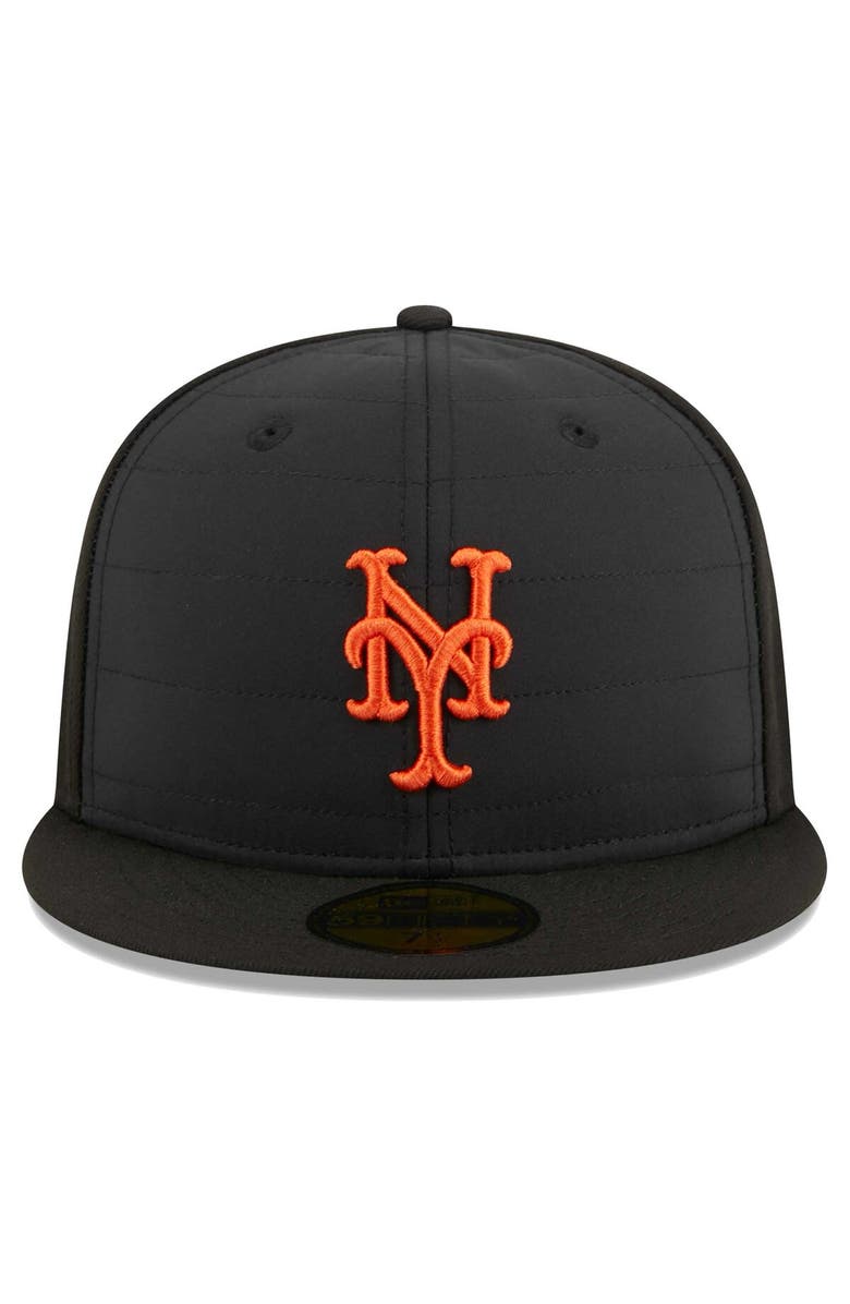 New Era Men's New Era Black New York Mets Quilt 59FIFTY Fitted Hat, Alternate, color, 
