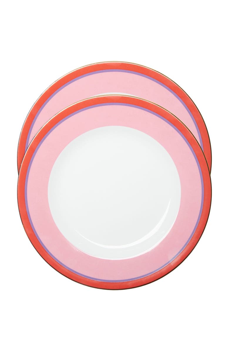 La DoubleJ Dinner Plates Set Of 2 Rainbow Rosa, Main, color, Rainbow Rosa