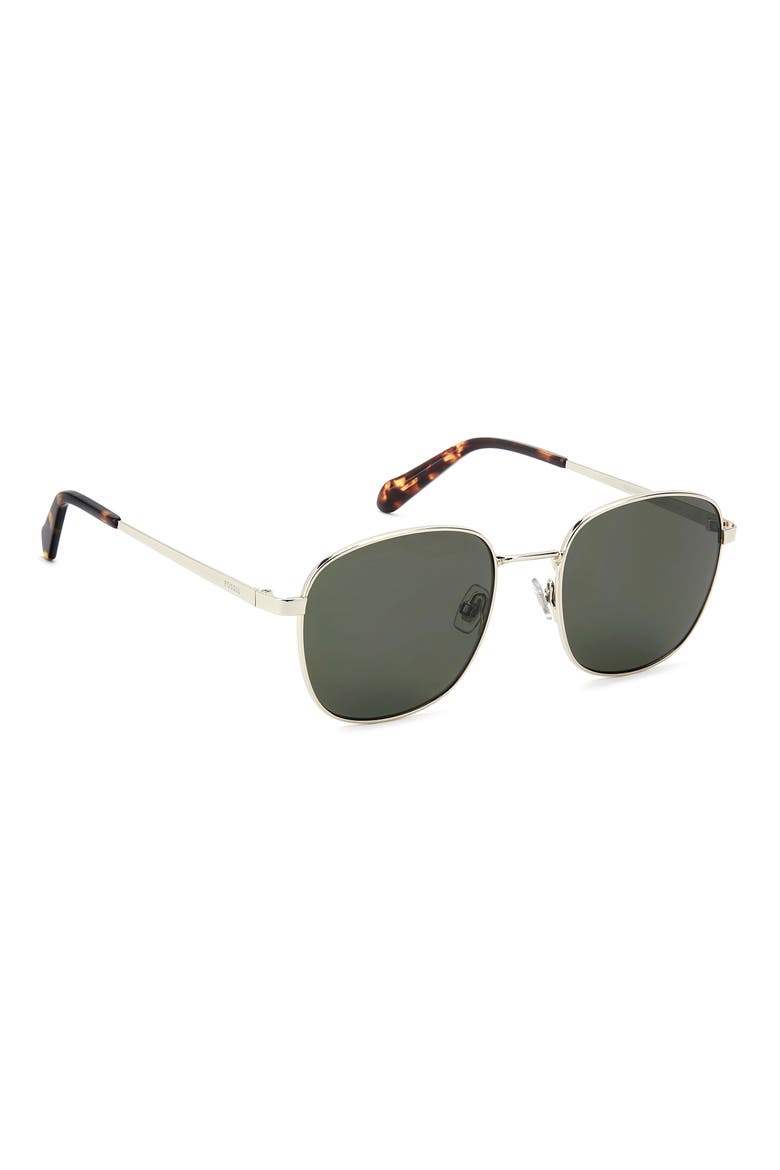 53mm Square Sunglasses, Alternate, color, LIGHT GOLD/ GREEN