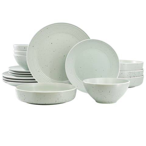 Emilia 16 Piece Double Bowl Stoneware Dinnerware Set