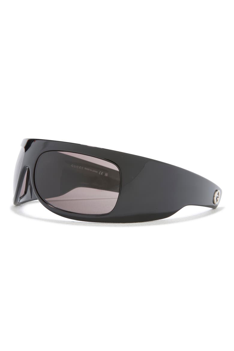 66mm Shield Sunglasses, Alternate, color, BLACK BLACK GREY