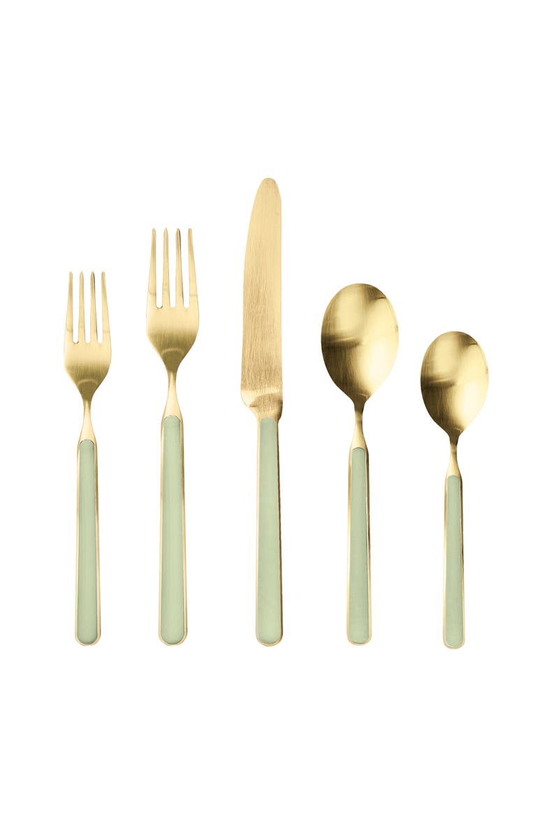 Fantasia Flatware Set - 20 Pieces, Main, color, Mint