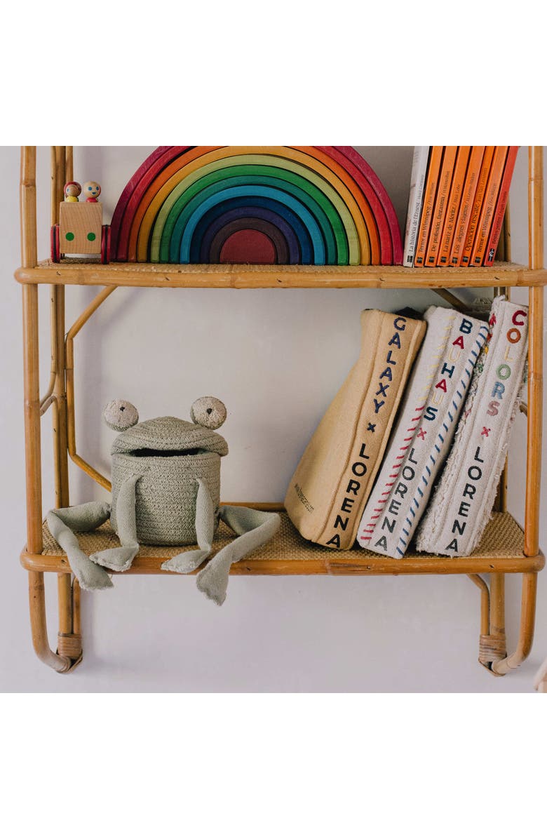 Lorena Canals Set of 2 Mini Baskets, Alternate, color, Blue Sage,Olive Green