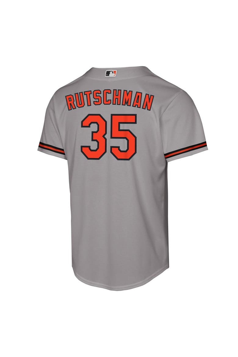 Youth Nike Adley Rutschman Gray Baltimore Orioles Road Replica Jersey, Alternate, color, Gray