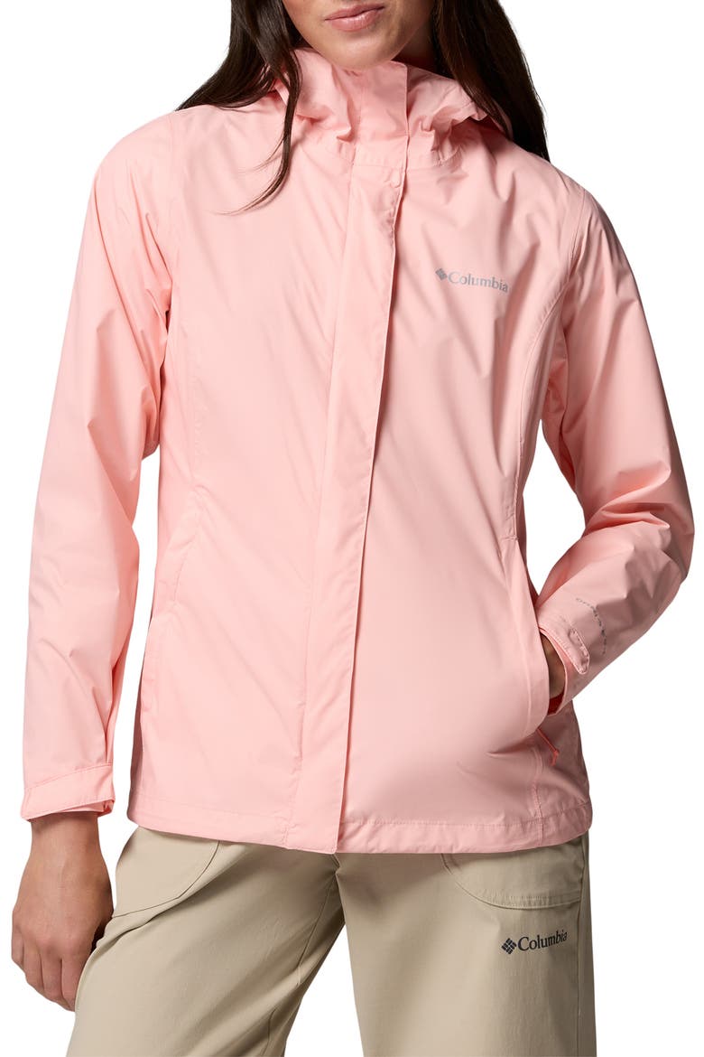 Arcadia II Rain Jacket, Main, color, PINK SAND