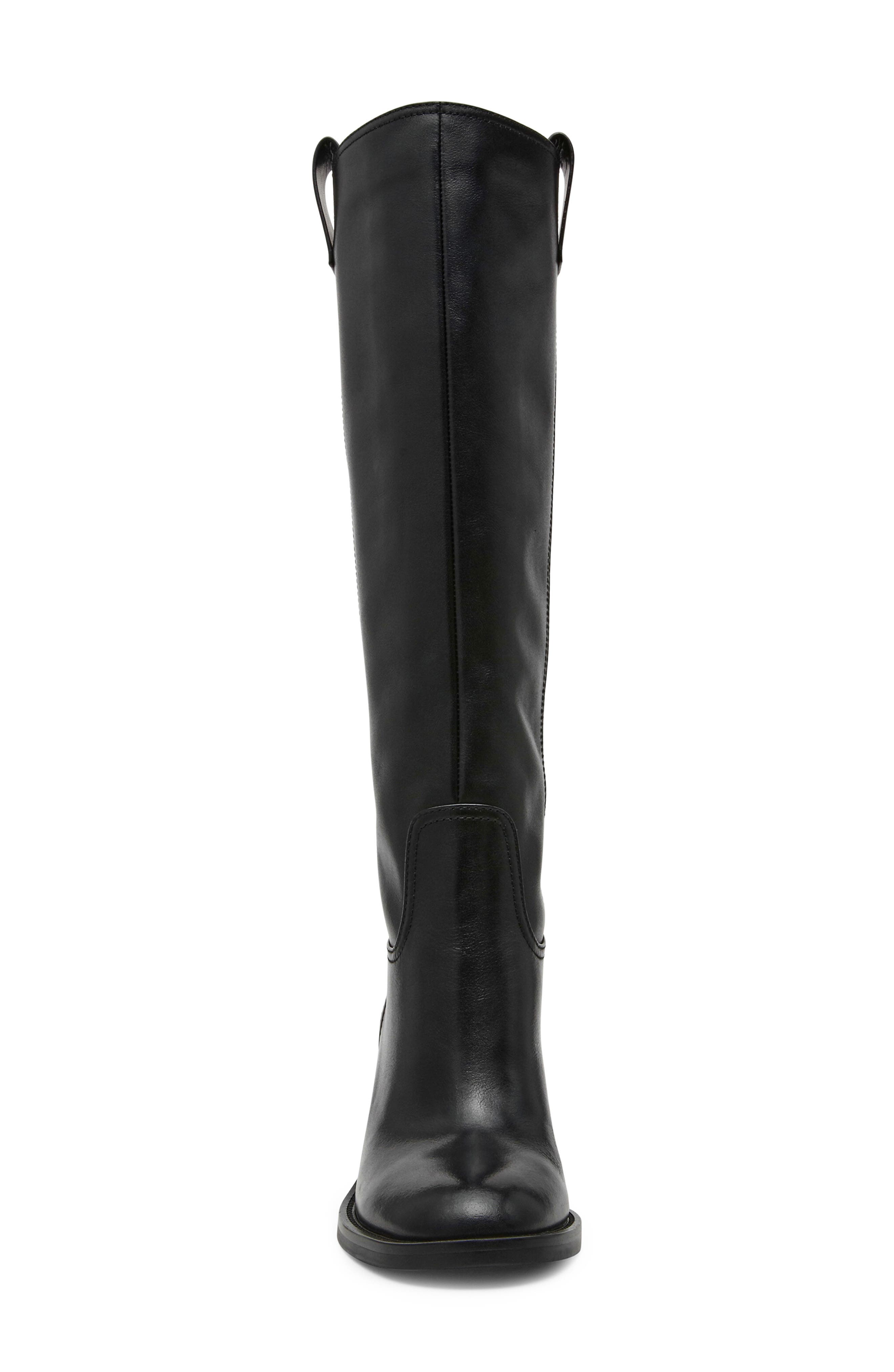 Posey Knee High Boot, Alternate, color, BLACK LEATHER