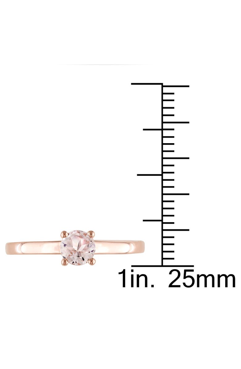 Julianna B. Morganite Solitaire Ring 10k Rose Gold, Alternate, color, Morganite