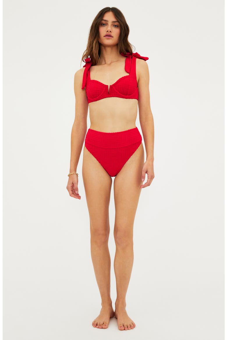 Blair Underwire Bikini Top, Alternate, color, RED TERRY