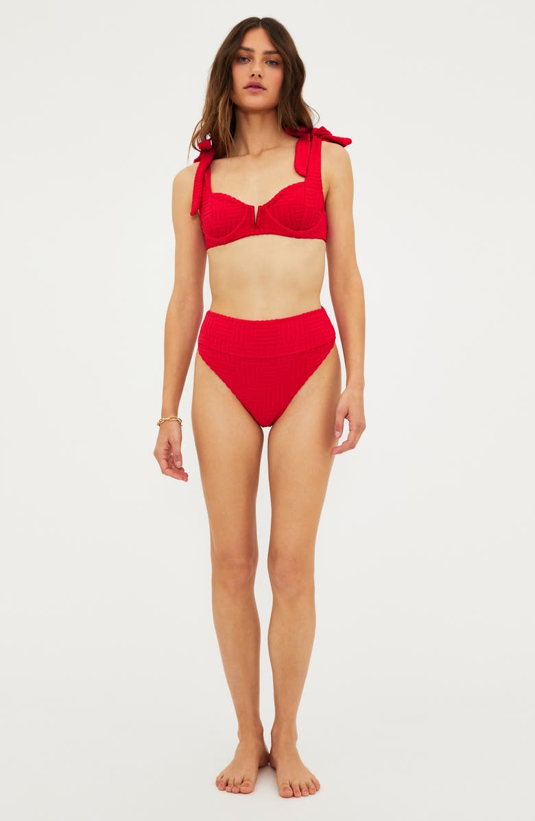 Beach Riot Blair Underwire Bikini Top, Alternate, color, Red Terry