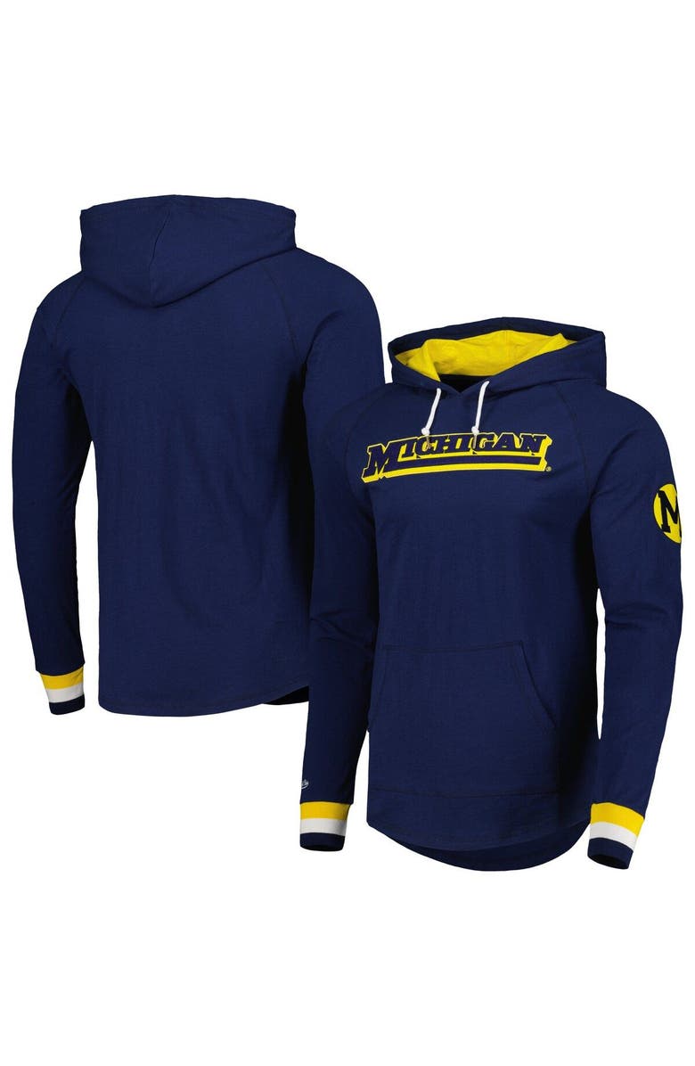 Mitchell & Ness Men's Mitchell & Ness Navy Michigan Wolverines Legendary Raglan Pullover Hoodie, Main, color, Navy