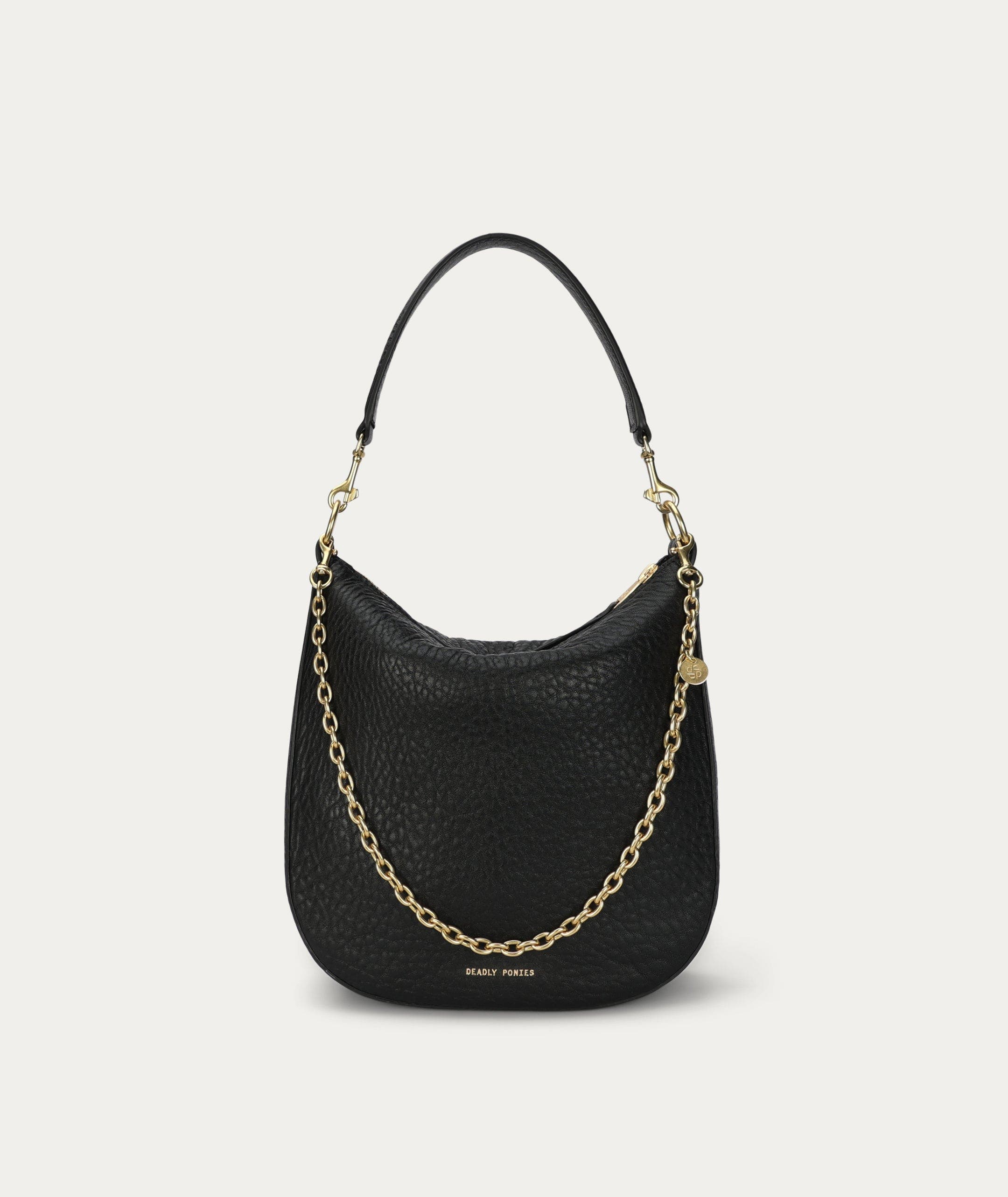 Medium Sling Bag, Main, color, Black Bulle/Brass