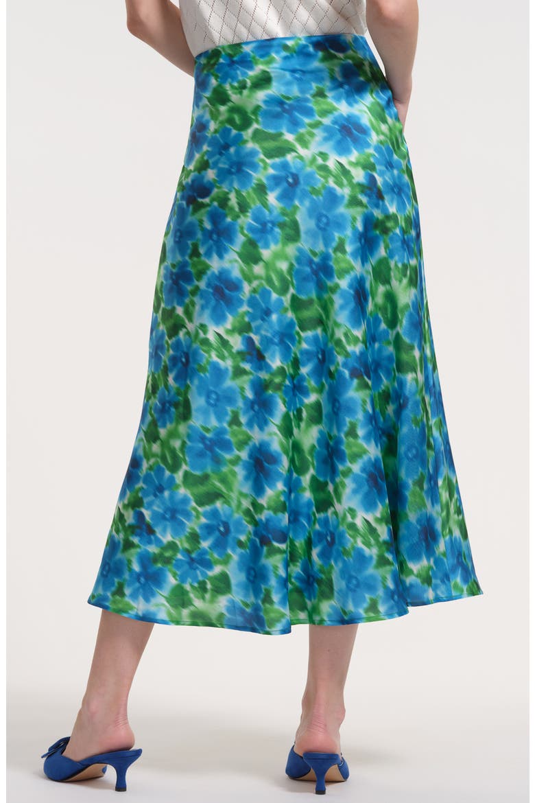 Mia Bias Cut Midi Skirt, Alternate, color, GREEN MULTI