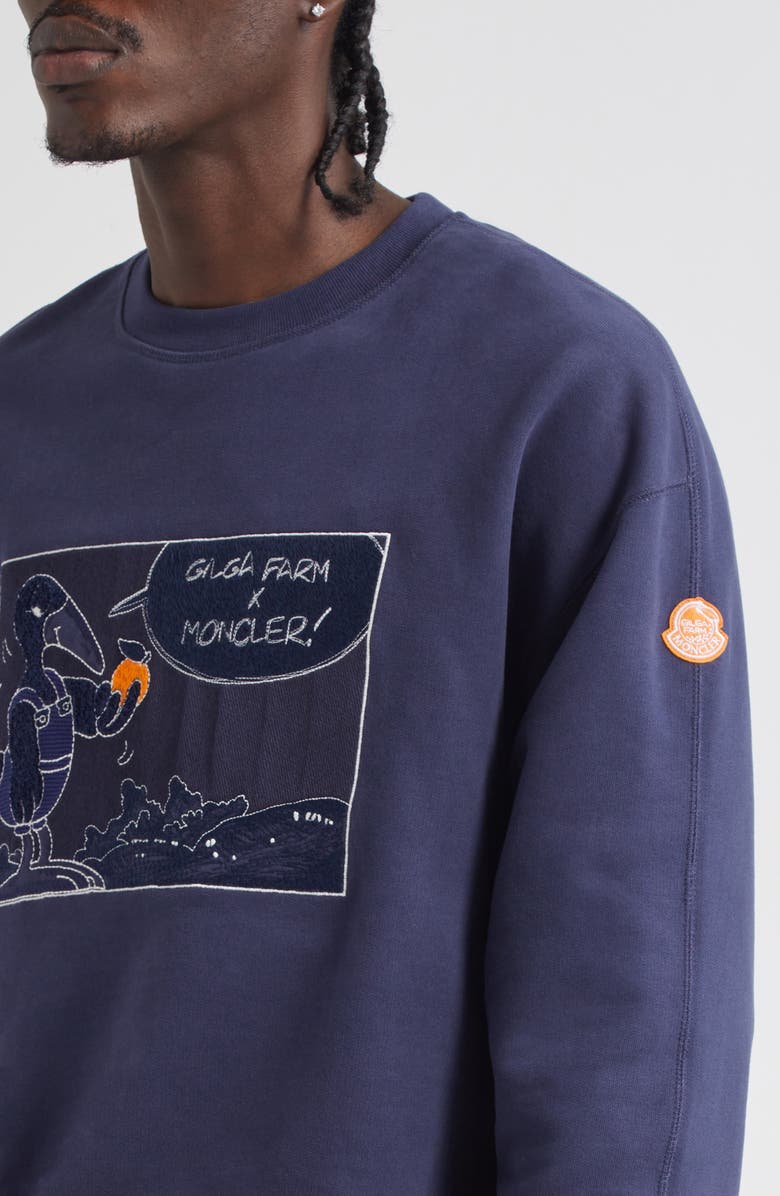 Moncler x Gilga Farm by Donald Glover French Terry Sweatshirt, Alternate, color, Navy