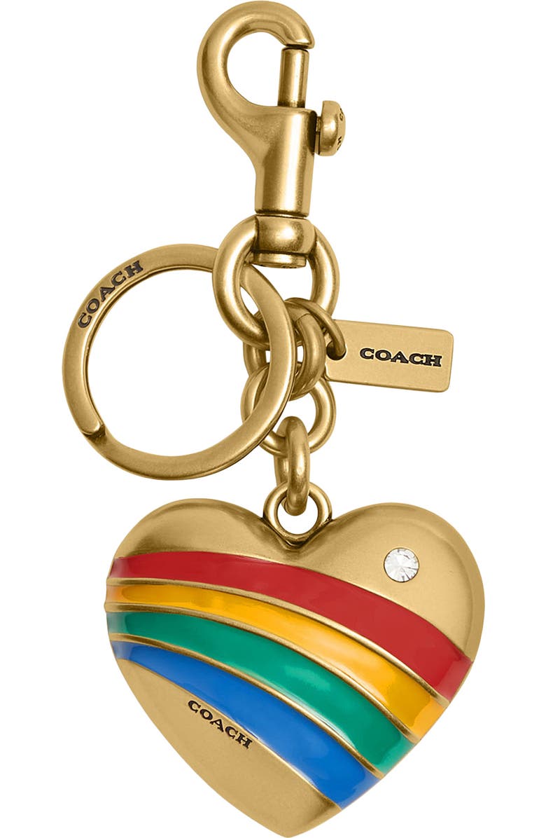 COACH Heart Bag Charm, Main, color, B4/Multi