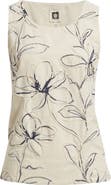 Anne Klein Floral Embroidery Sleeveless Top