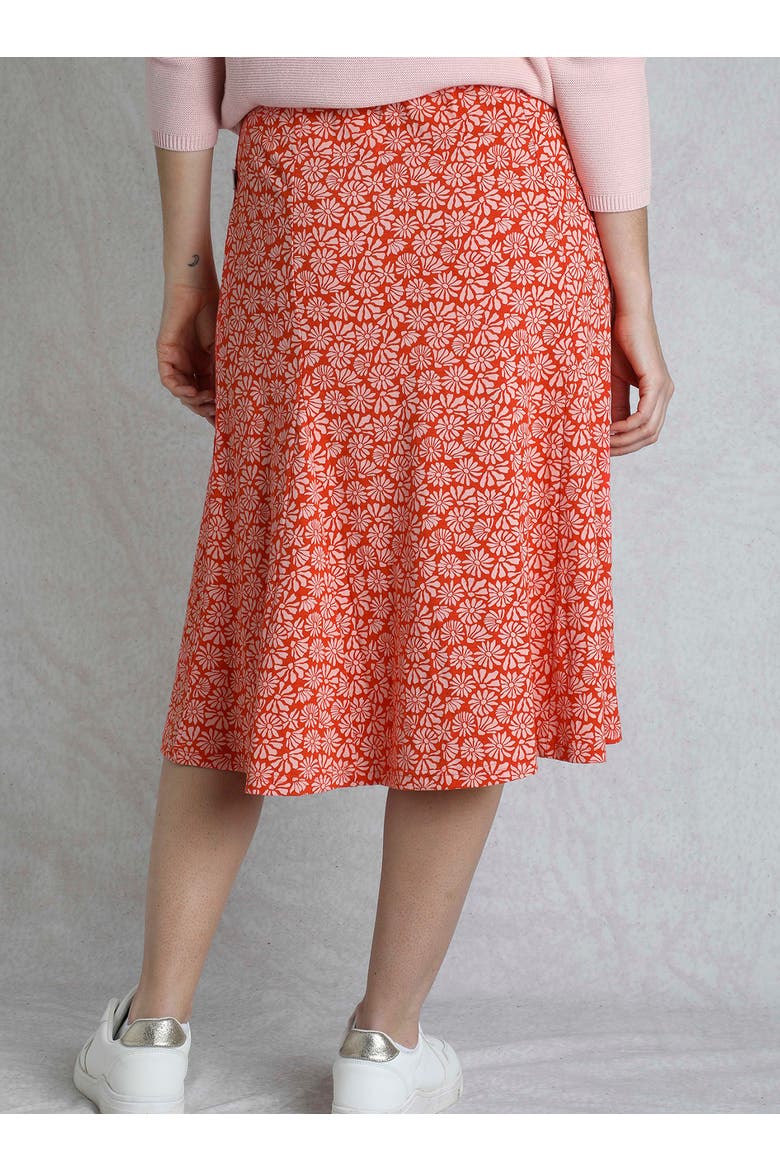 Romaro Printed Jersey Midi Skirt, Alternate, color, Crimson