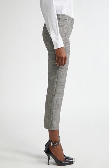 パンツ Alexander Mcqueen Cigarette Trousers In Luxurious Wool Blend High-waisted Cigarette Trousers Ultramarine for Women