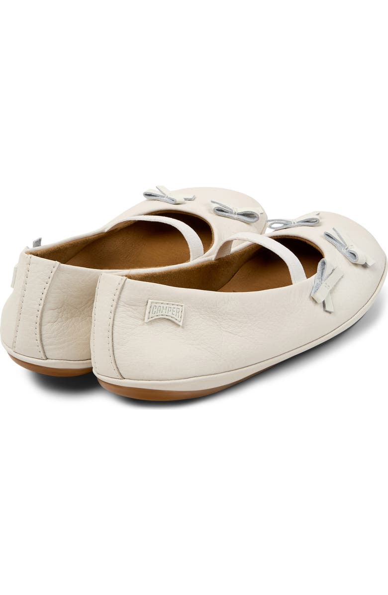 Camper Twins Ballet Flat, Alternate, color, White Natural
