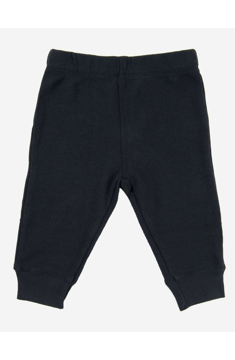 Leveret Baby Pants & Leggings Set, Navy Crawling Pant + Colored Legging, Alternate, color, Black