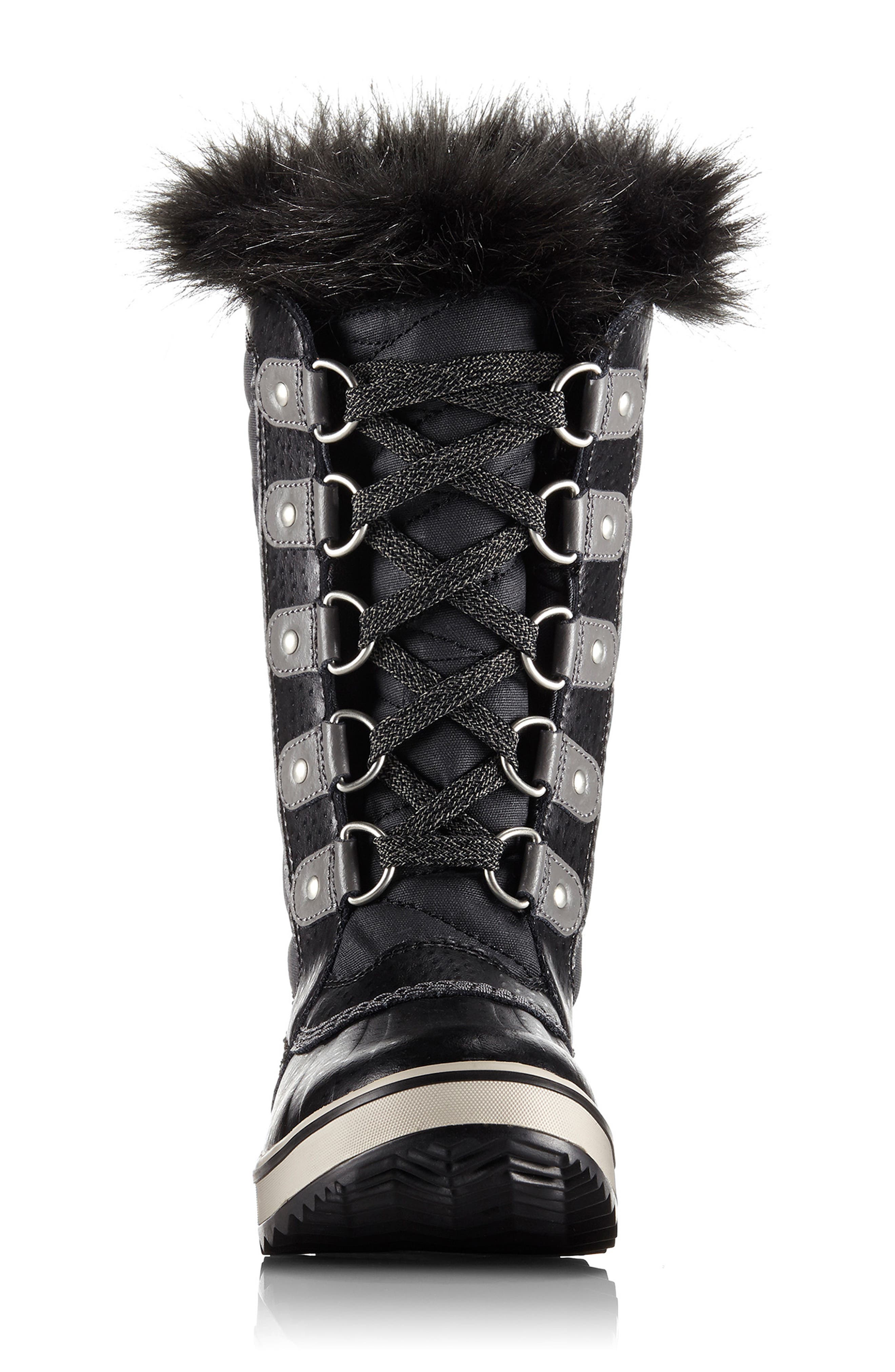 SOREL Kids' Tofino II Faux Fur Lined Waterproof Boot, Alternate, color, Black/ Quarry