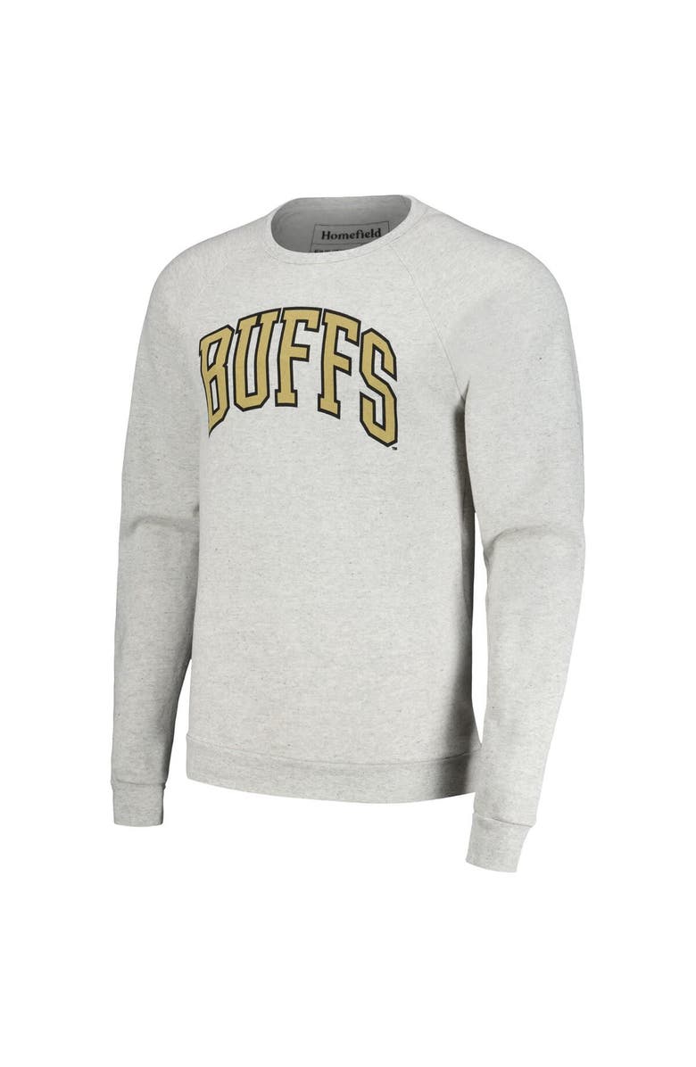 HOMEFIELD Men's Homefield Heather Gray Colorado Buffaloes Raglan Pullover Sweatshirt, Alternate, color, Heather Gray