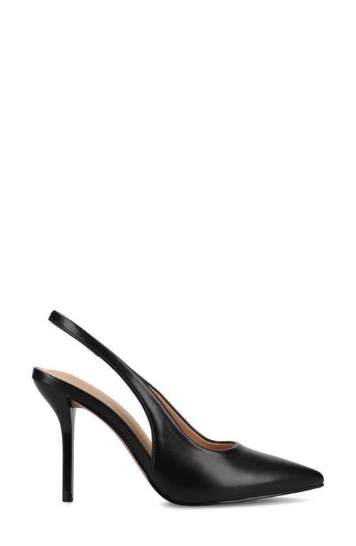 Journee Collection Elenny Slingback Stiletto Pump In Black Pu