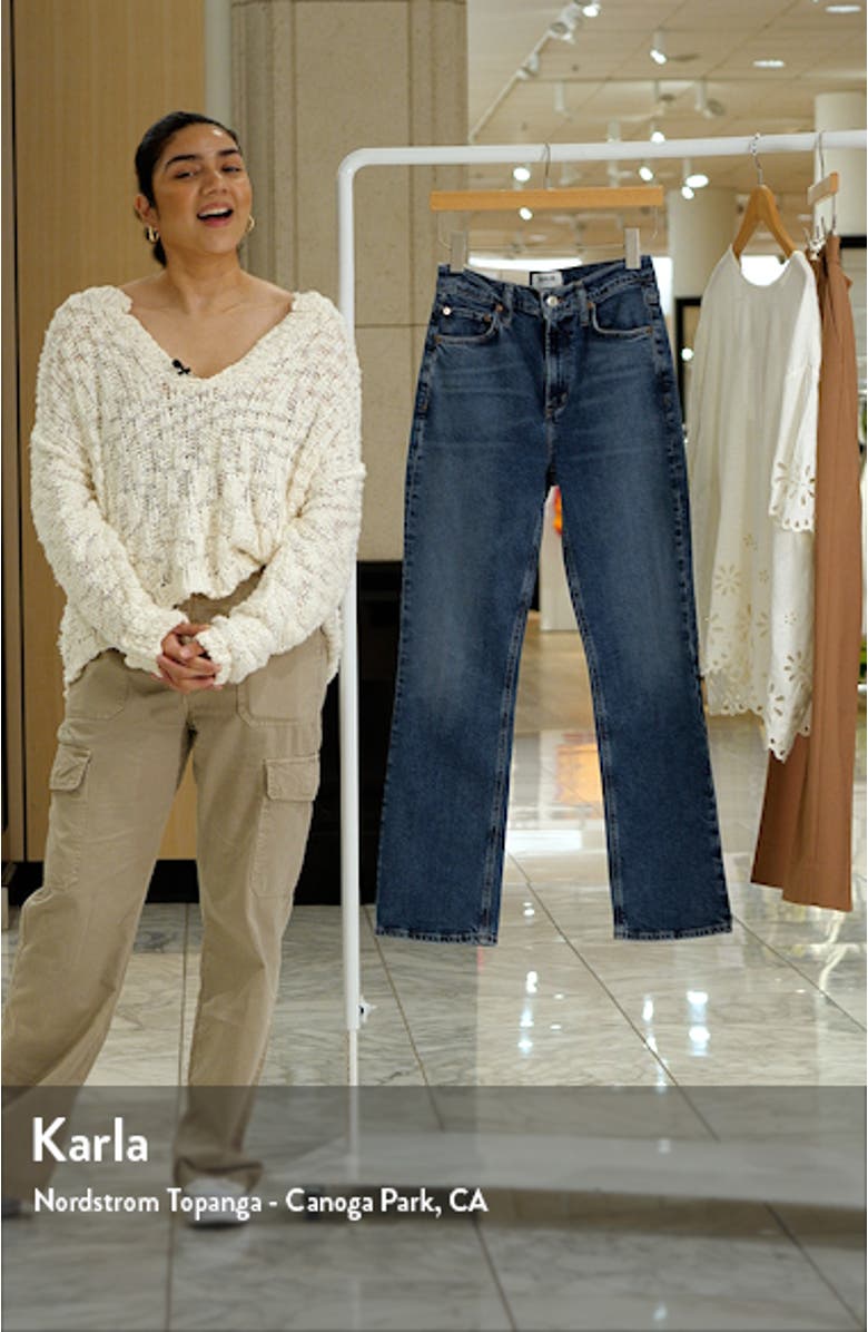 Valen High Waist Slim Fit Organic Cotton Bootcut Jeans, sales video thumbnail