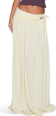 Princess Polly Velvet Storm Tie Detail Maxi Skirt