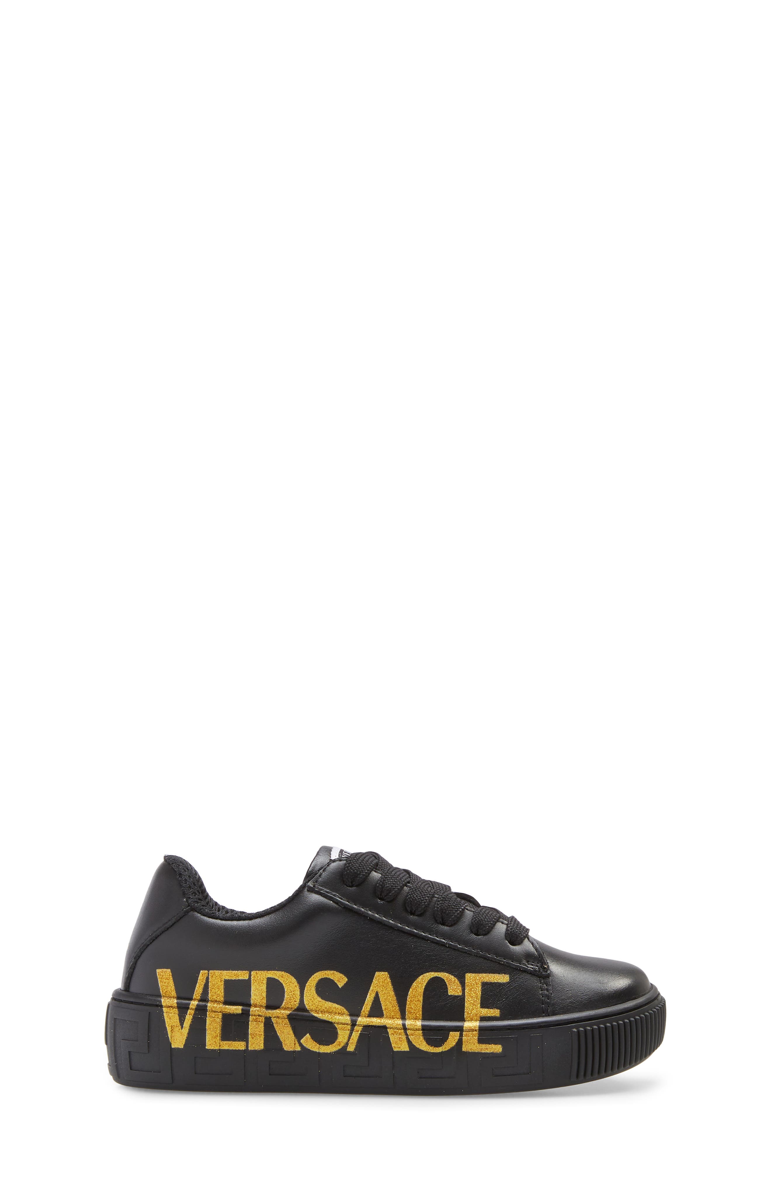 Versace Kids' Greca Logo Low Top Sneaker, Alternate, color, 